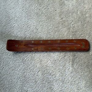 10” wooden incense sticks burner